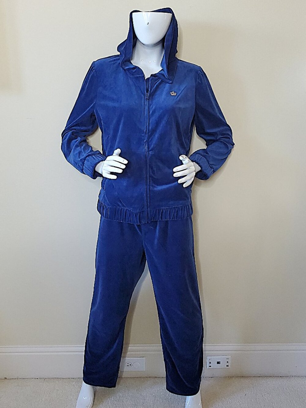 Juicy Couture Blue Soft-Touch Velour Tracksuit SZ 3XL